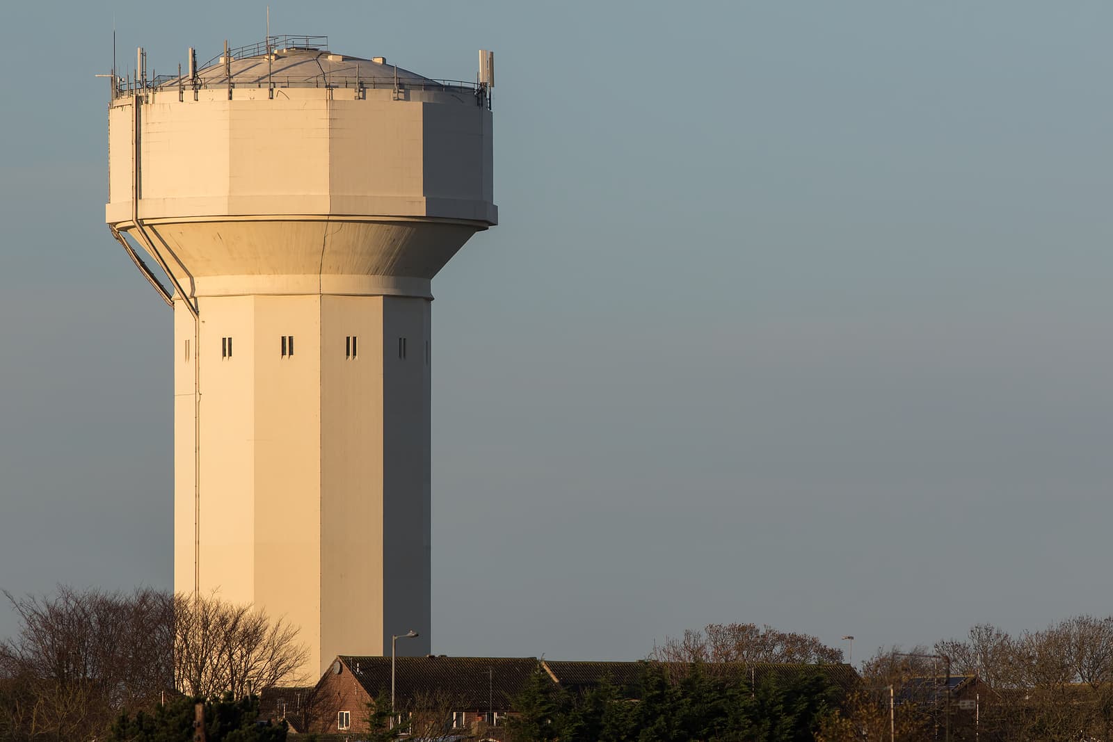 business water audit - Massive water pressure storage building Caister Norfolk